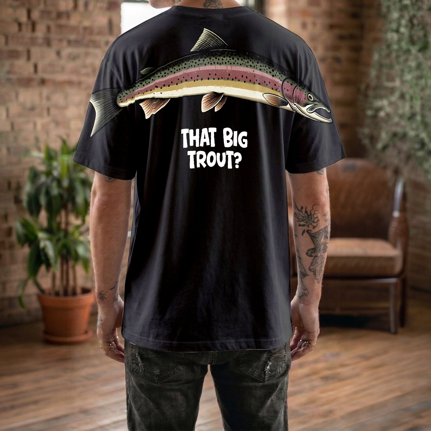 That Big Trout Fishing Shirt Rainbow Trout Graphic Tee By Dripvity
