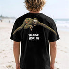 Vacation Mode On Funny Sloth Graphic Tee By Dripvity