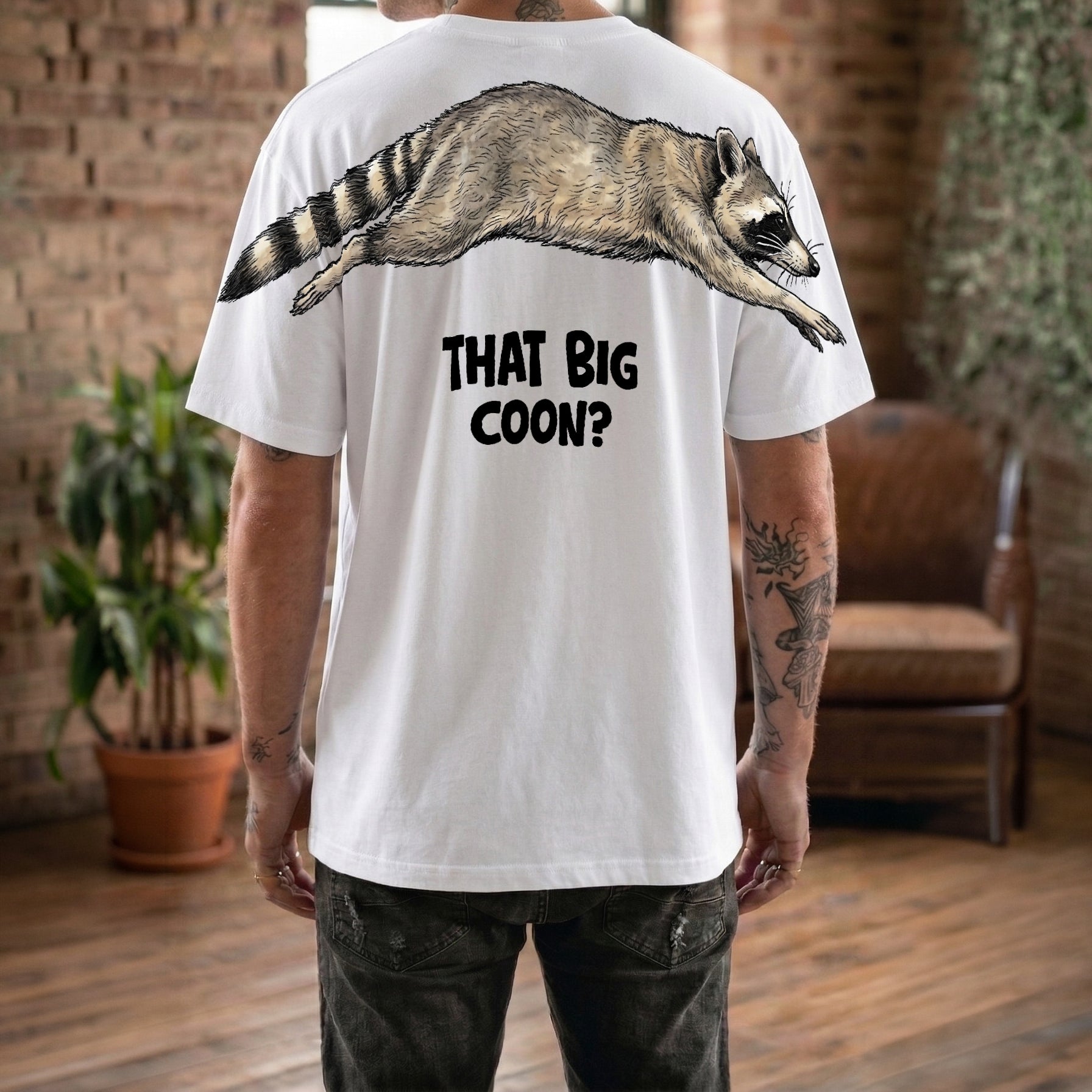 That Big Coon Raccoon Hunting Shirt Funny Graphic Tee By Dripvity