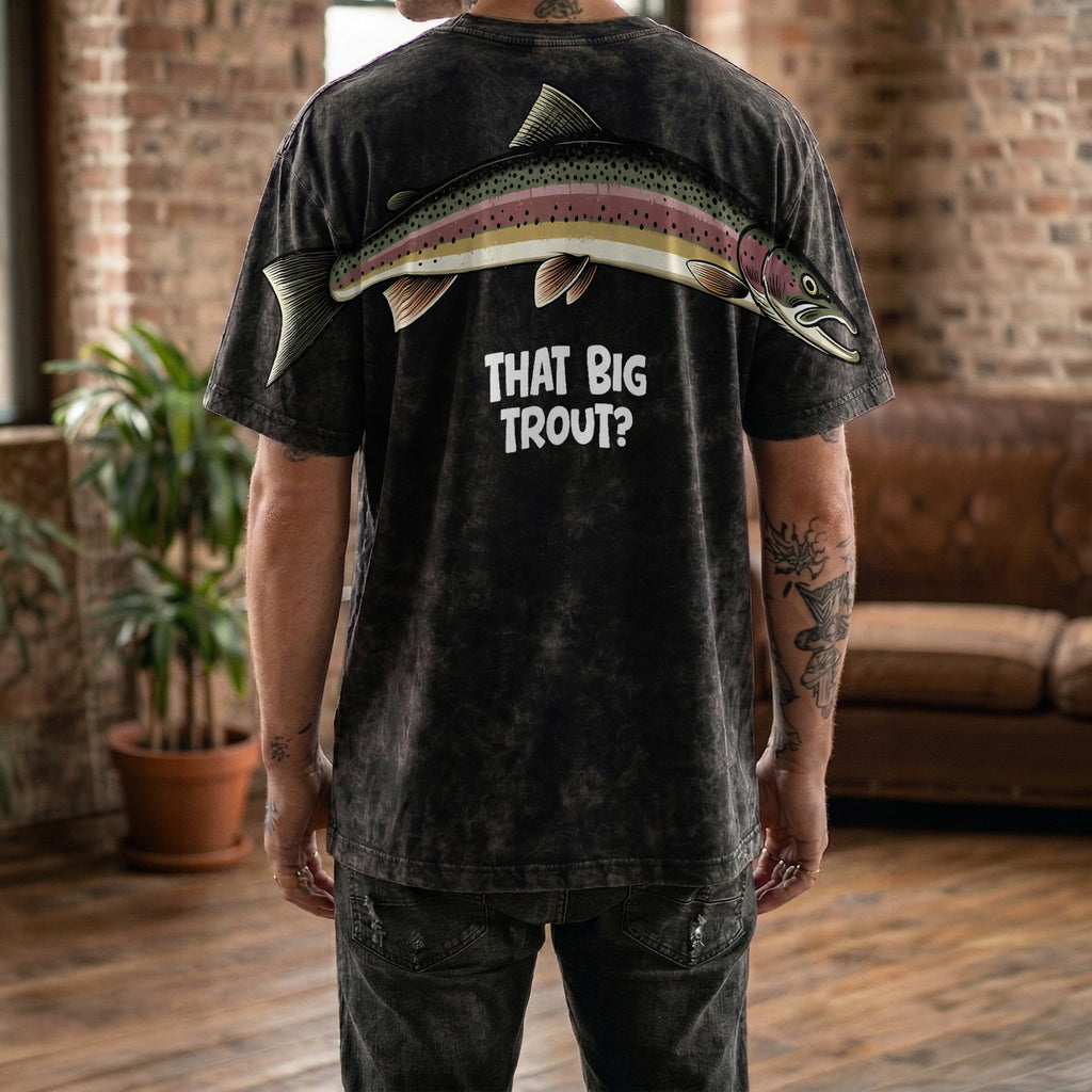 That Big Trout Fishing Shirt Rainbow Trout Graphic Tee By Dripvity
