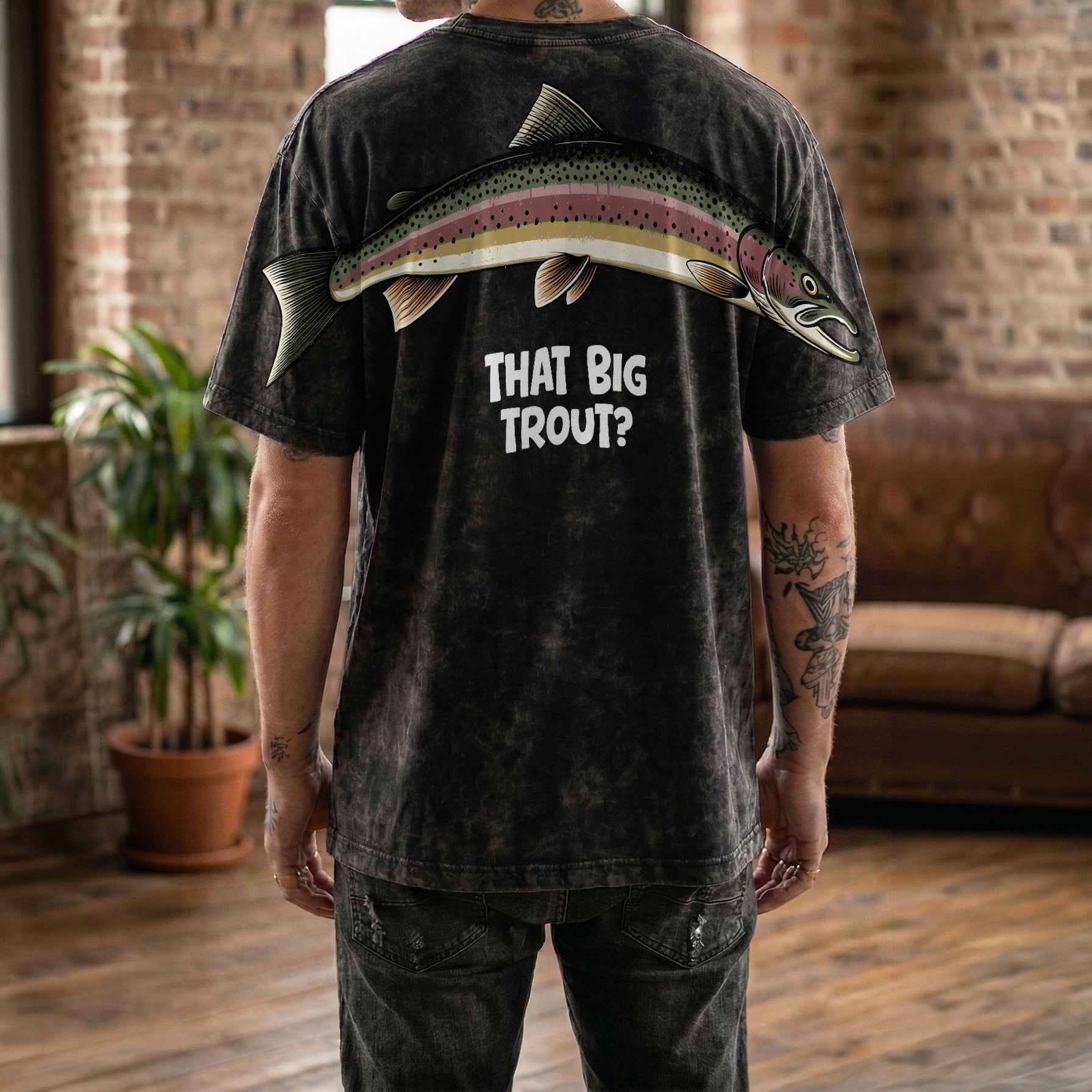 That Big Trout Fishing Shirt Rainbow Trout Graphic Tee By Dripvity
