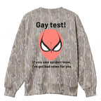 Funny Spider-Man Gay Test Camouflage Sweatshirt - Adult Humor Optical Illusion Pullover