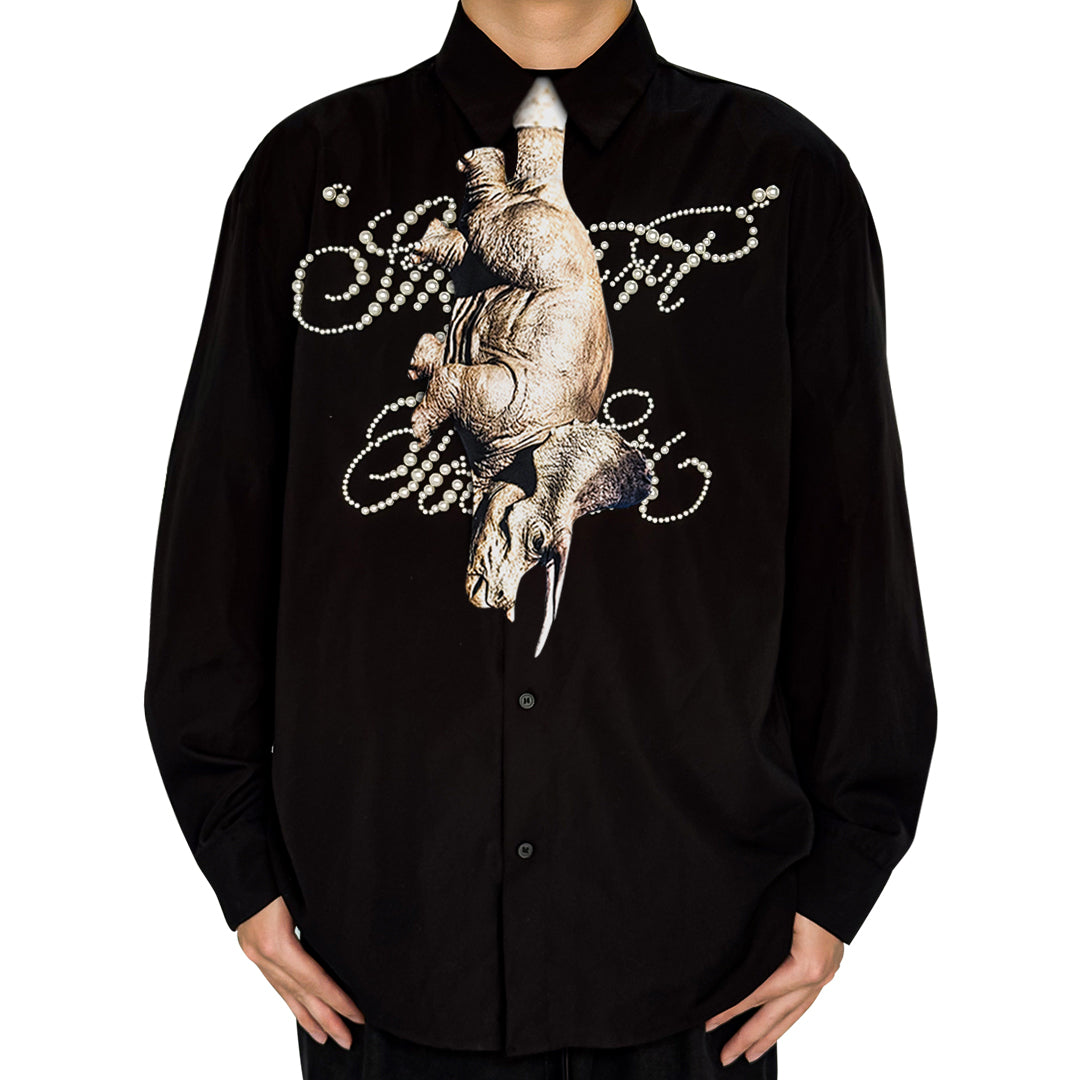 Dinosaur Tie – Embolotherium Silk Tie, Novelty Tie, Animal Tie