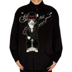 Dripvity Magician Cat Tie, Magic Show Cat Tie, Unique Illusionist Cat Necktie