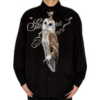 Dripvity Cute Owl Tie, Pet Bird Necktie, Wise Little Owl Style, Unique Nature Gift