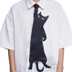 Novelty necktie featuring a unique spotted fish design.
