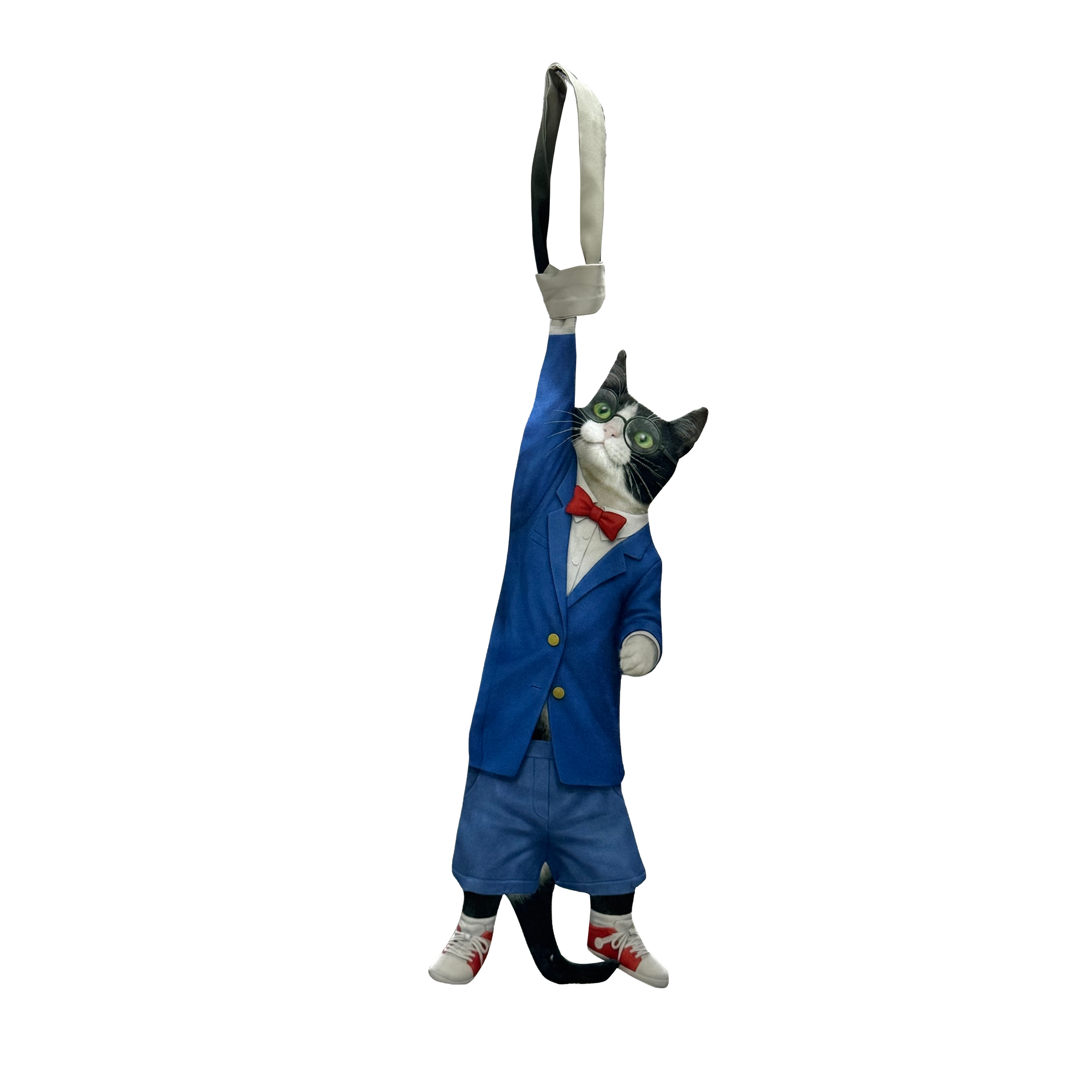 Conan Edogawa-style cat cosplay novelty necktie for anime fans
