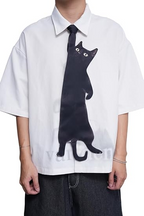 Custom Pet Christmas Tie - Custom Basic Cat, Silk Tie, Pet Tie.