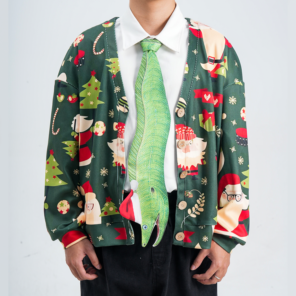 Unique eel-shaped novelty tie, creative animal-themed accessory for parties and festive events.
