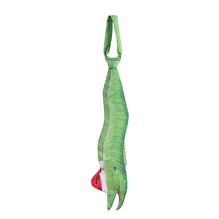 Unique eel-shaped novelty tie, creative animal-themed accessory for parties and festive events.