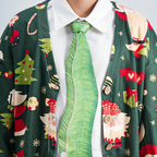 Unique eel-shaped novelty tie, creative animal-themed accessory for parties and festive events.
