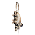 Novelty necktie featuring a detailed illustration of an Embolotherium, an extinct prehistoric mammal known for its distinct horn-like protrusion, a unique and educational fashion accessory for history and paleontology enthusiasts.