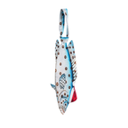 Funny fish-shaped novelty tie featuring detailed spotted fish design, unique accessory for themed parties