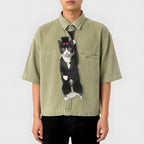 Dripvity Magician Cat Tie, Magic Show Cat Tie, Unique Illusionist Cat Necktie