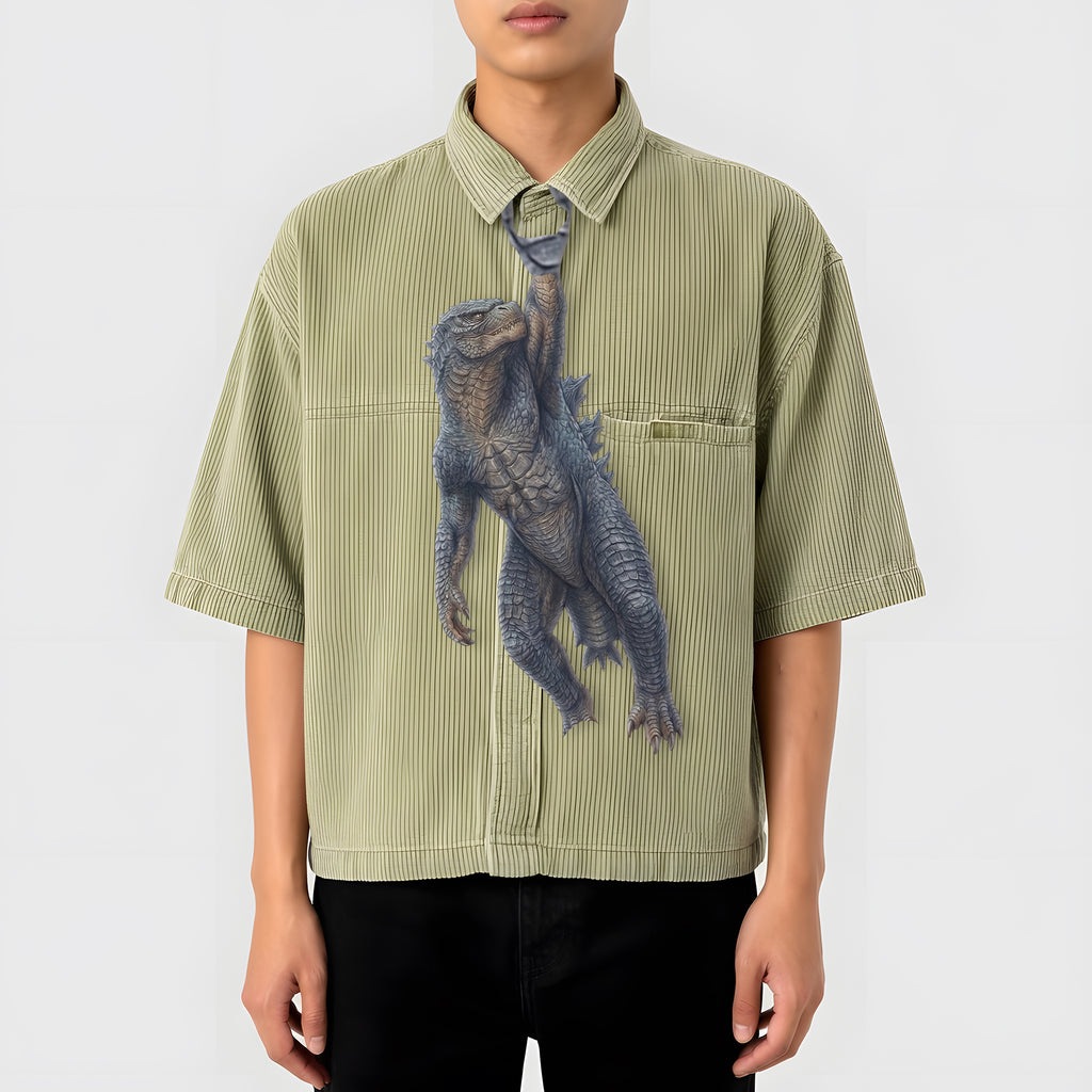 Dripvity King of Monsters Tie, Giant Monster Tie, Unique Kaiju Parody Necktie