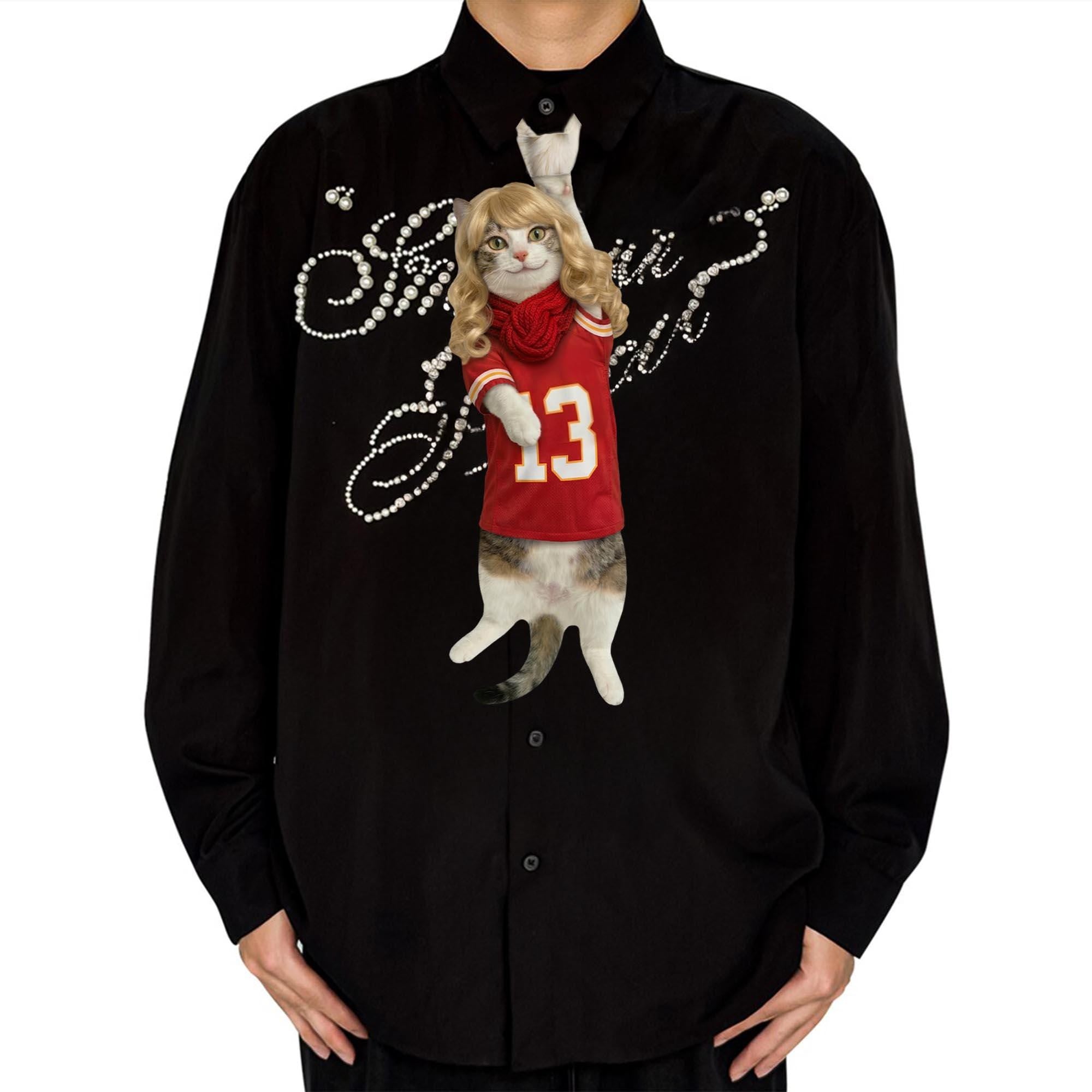 Taymeow Cat Tie, Funny Eras Cat Lover Necktie, Novelty Pop Star Pet Tie