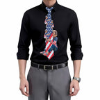 Custom Photo Tie for Dad Patriotic US Flag, American Flag Necktie Family Photo
