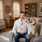 Funny Puppy Photo Necktie for Men, Personalized Dog Photo Gift for Dad