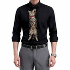 Custom Pet Photo Tie, Funny Cat Photo Necktie for Men, Personalized Cat Photo Gift for Dad