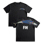 American Flag Fish FIH Patriotic 4th of July America 250th Apparel T-Shirt-Sweatshirt-Hoodie