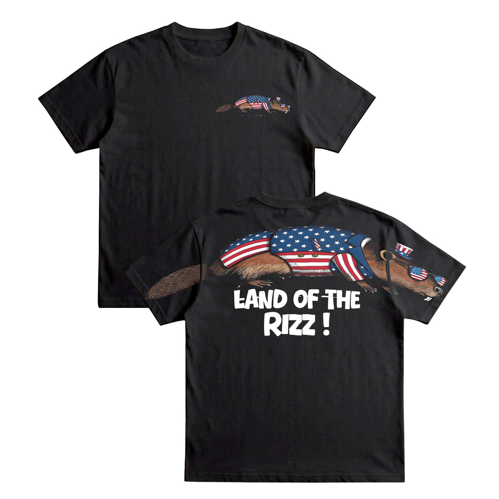 Funny USA Beaver Land Of The Rizz 4th of July America 250th Apparel T-Shirt-Sweatshirt-Hoodie