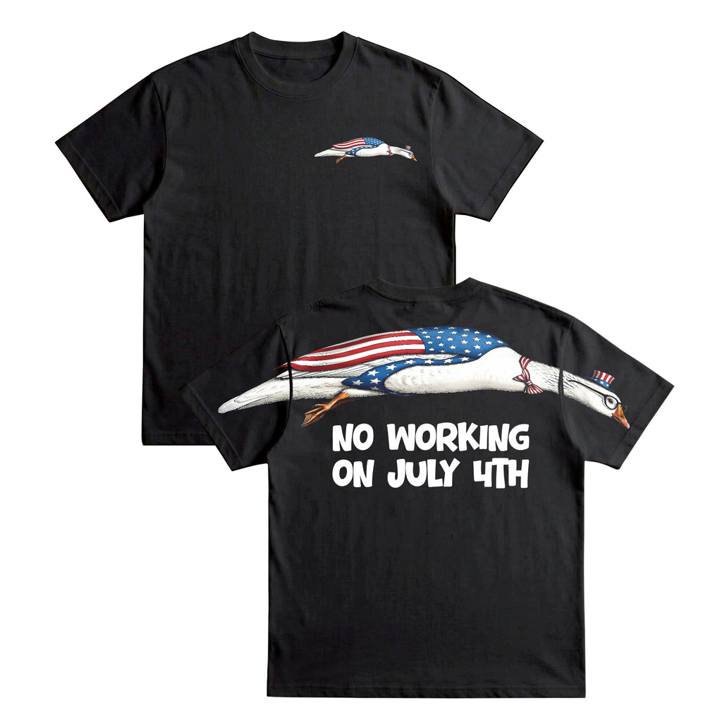 Funny American Duck Patriotic 4th of July 250th Flag Apparel T-Shirt-Sweatshirt-Hoodie