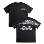 Funny USA Opossum Chill The Fourth Out 4th of July America 250th Apparel T-Shirt-Sweatshirt-Hoodie