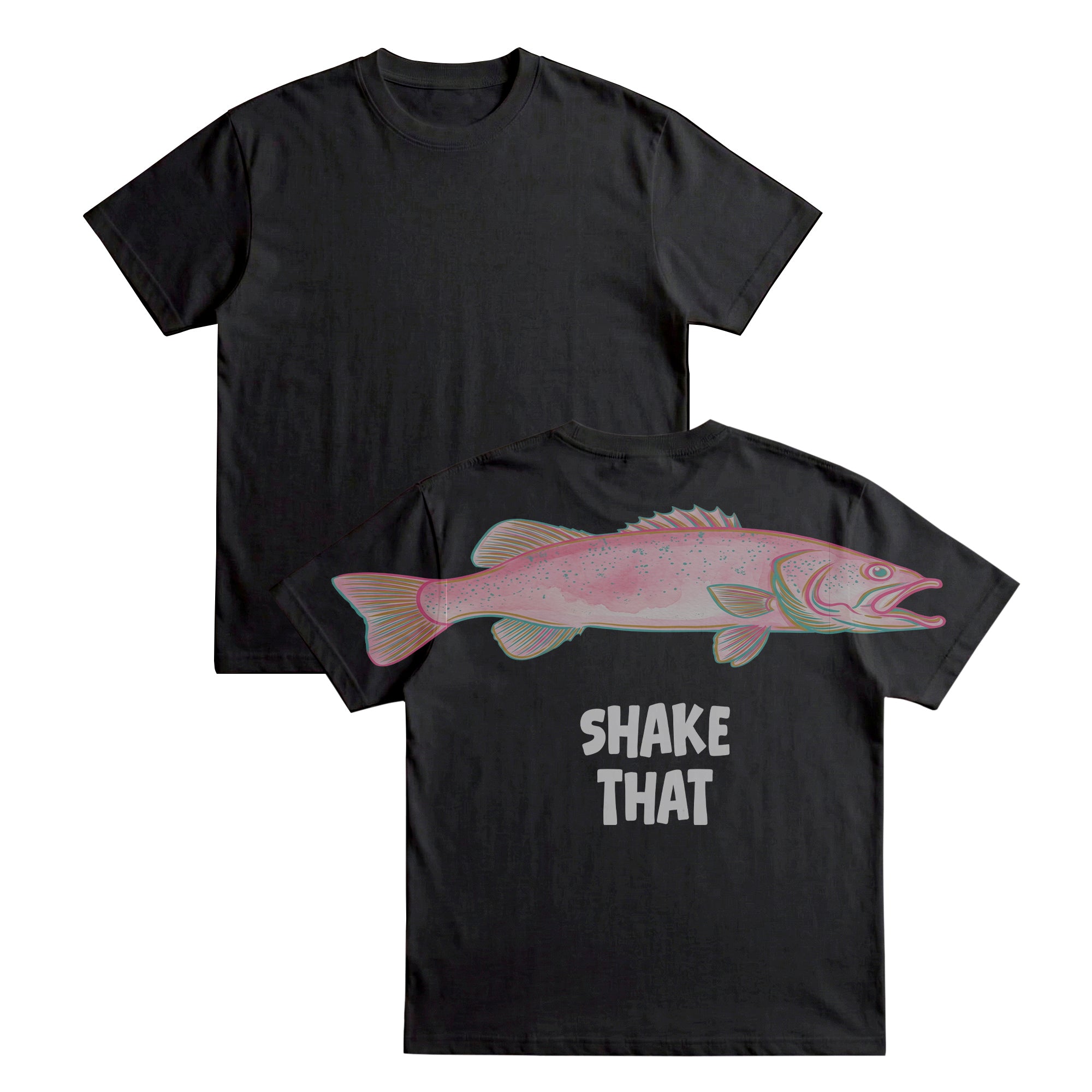 Shake That Funny Fishing Fish Graphic Tee By Dripvity