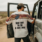 Patriotic America Independence Day Bad Day To Be A Hotdog 4th of July 250th Apparel T-Shirt-Sweatshirt-Hoodie