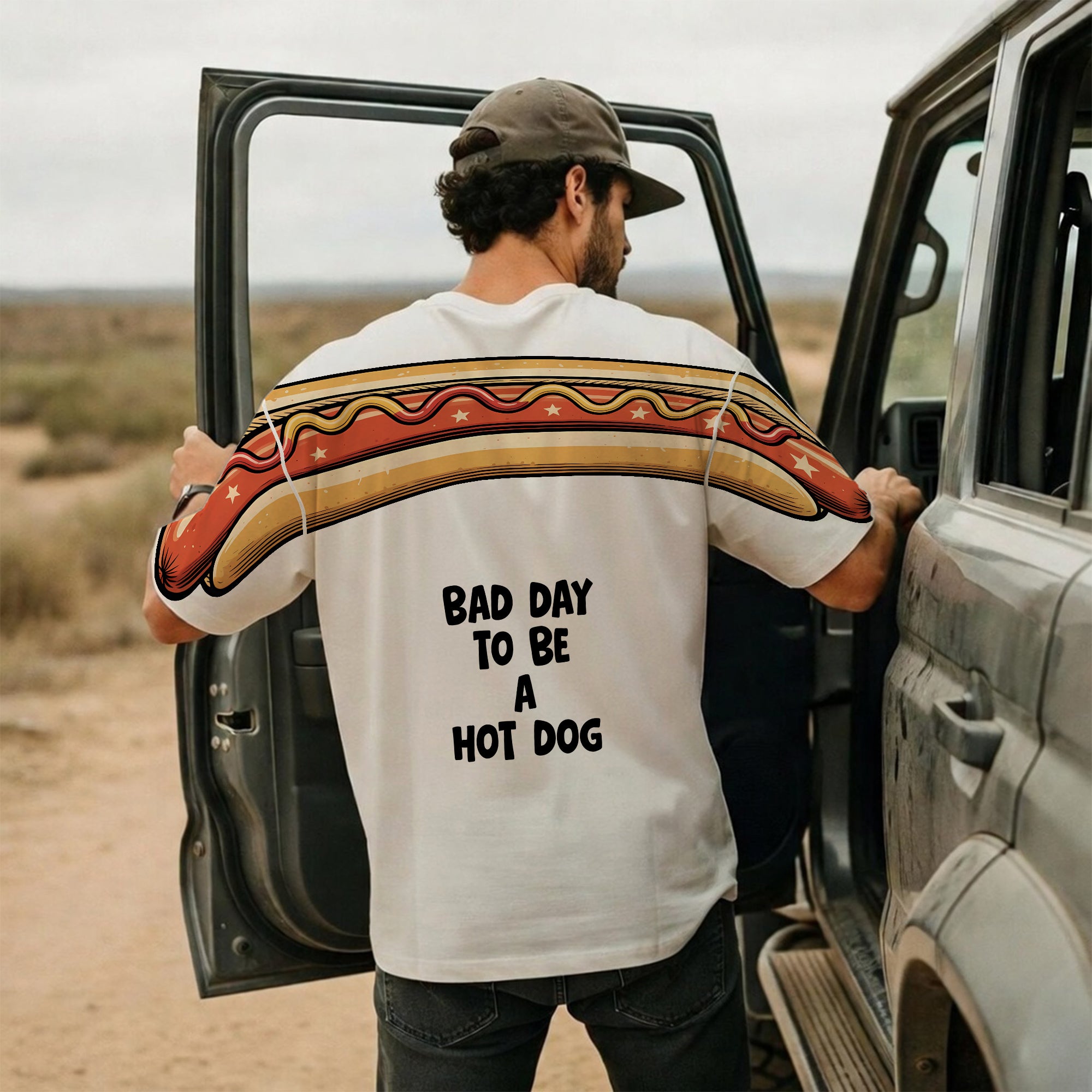 Patriotic Hotdog Bad Day To Be A Hotdog 4th of July Apparel T-Shirt-Sweatshirt-Hoodie