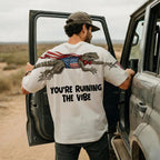 Funny USA Lizard You're Ruining The Vibe 4th of July 250th Apparel T-Shirt-Sweatshirt-Hoodie