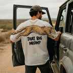 That Big Meow Funny Cat Shirt Jumping Cat Graphic Tee By Dripvity