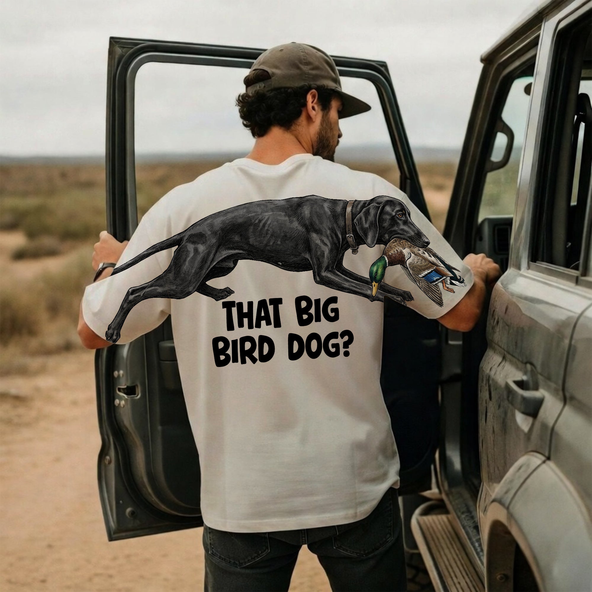 That Big Bird Dog Funny Hunting T Shirt Bird Dog Duck Graphic Tee By Dripvity