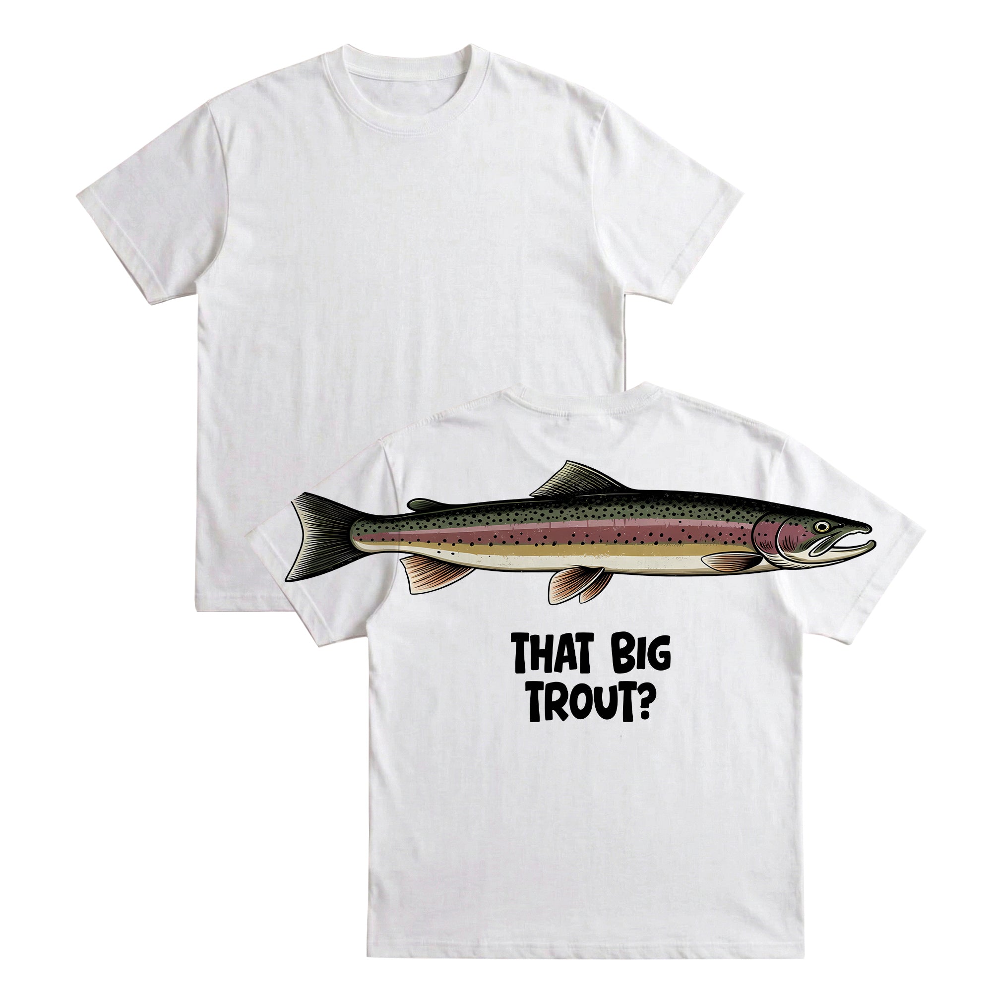 That Big Trout Fishing Shirt Rainbow Trout Graphic Tee By Dripvity