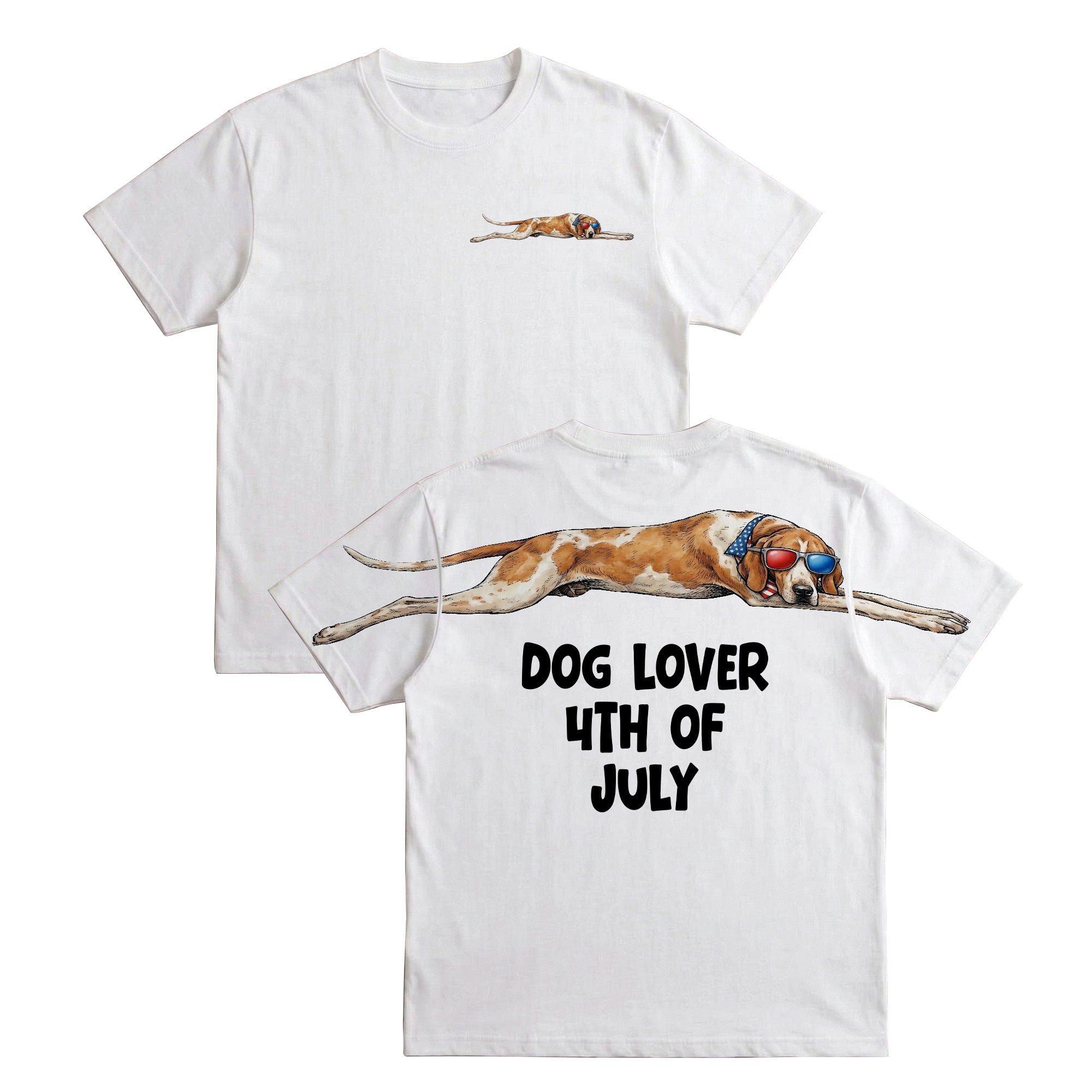 USA Pride Dog Lover Anniversary 4th of July 250th Apparel T-Shirt-Sweatshirt-Hoodie