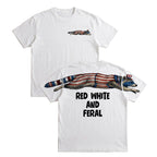 American Flag Raccoon Red White And Feral 4th of July 250th Apparel T-Shirt-Sweatshirt-Hoodie