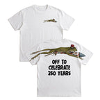 Patriotic Rocket Frog Off To Celebrate 250 Years 4th of July Apparel T-Shirt-Sweatshirt-Hoodie