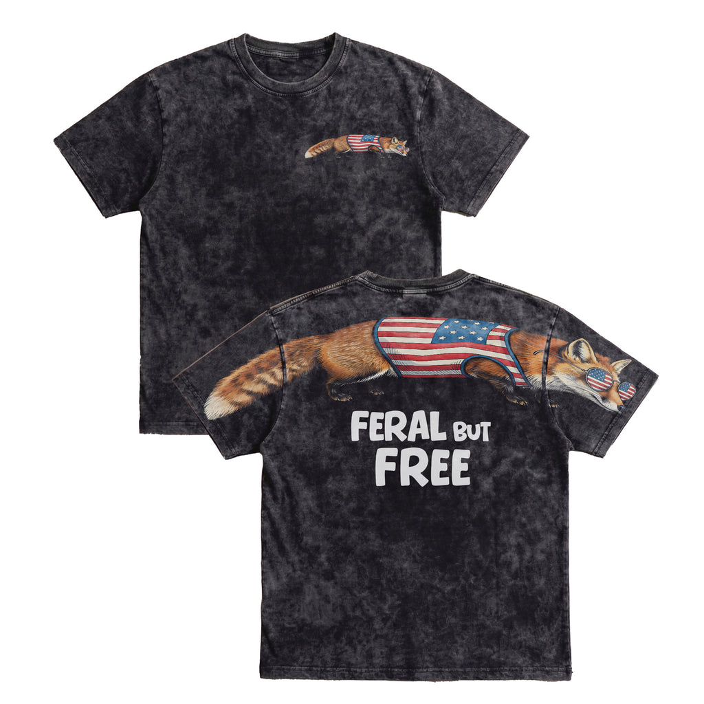 Funny USA Manta Ray Feral But Free 4th of July 250th Apparel T-Shirt-Sweatshirt-Hoodie