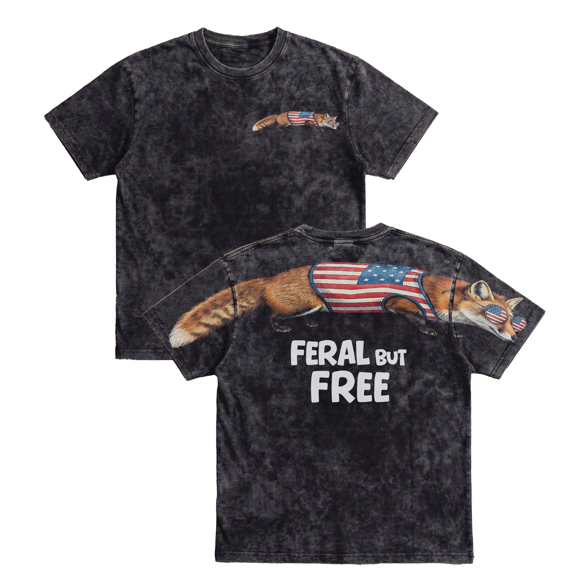 Funny USA Manta Ray Feral But Free 4th of July 250th Apparel T-Shirt-Sweatshirt-Hoodie