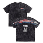 Funny Patriotic USA Raccoon Feral But Free 4th of July 250th Apparel T-Shirt-Sweatshirt-Hoodie