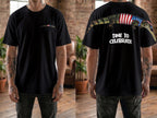 Patriotic Alligator Time To Celebrate 4th of July America 250th Apparel T-Shirt-Sweatshirt-Hoodie