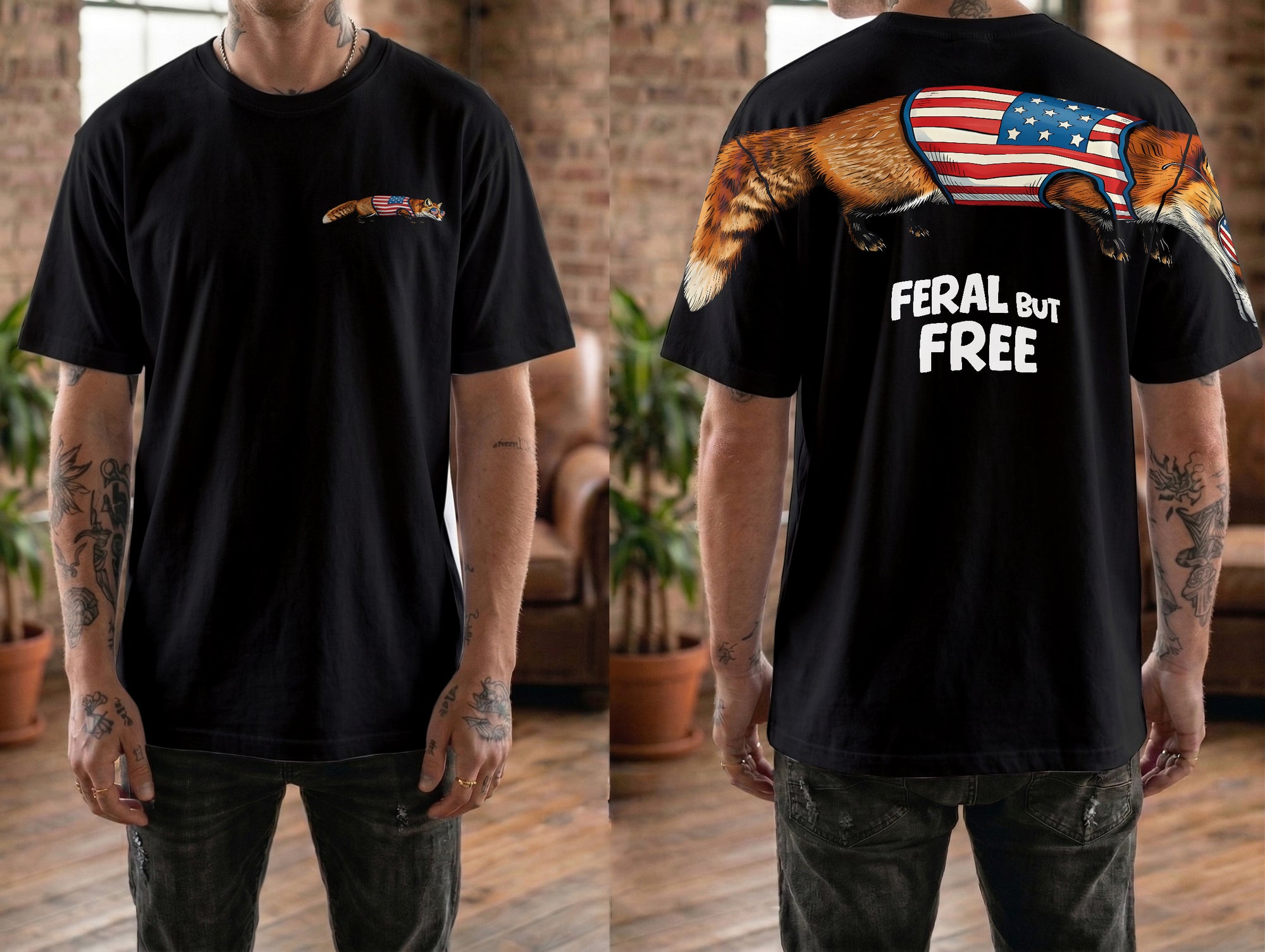 Funny USA Manta Ray Feral But Free 4th of July 250th Apparel T-Shirt-Sweatshirt-Hoodie