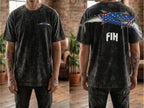 American Flag Fish FIH Patriotic 4th of July America 250th Apparel T-Shirt-Sweatshirt-Hoodie