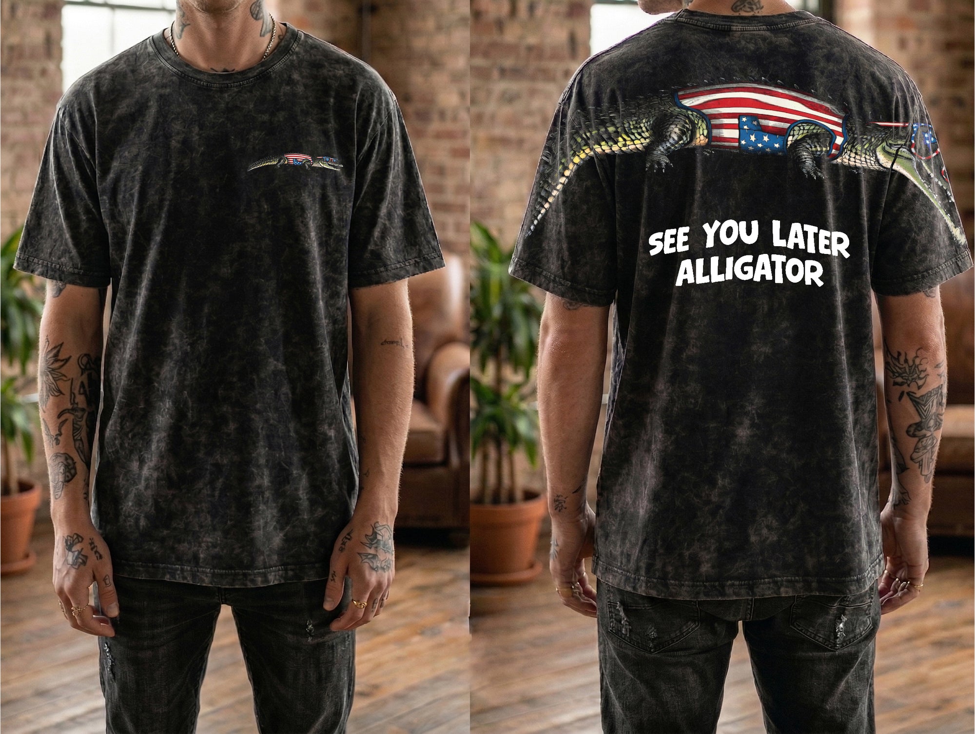 See You Later Alligator 4th of July America 250th Apparel T-Shirt-Sweatshirt-Hoodie