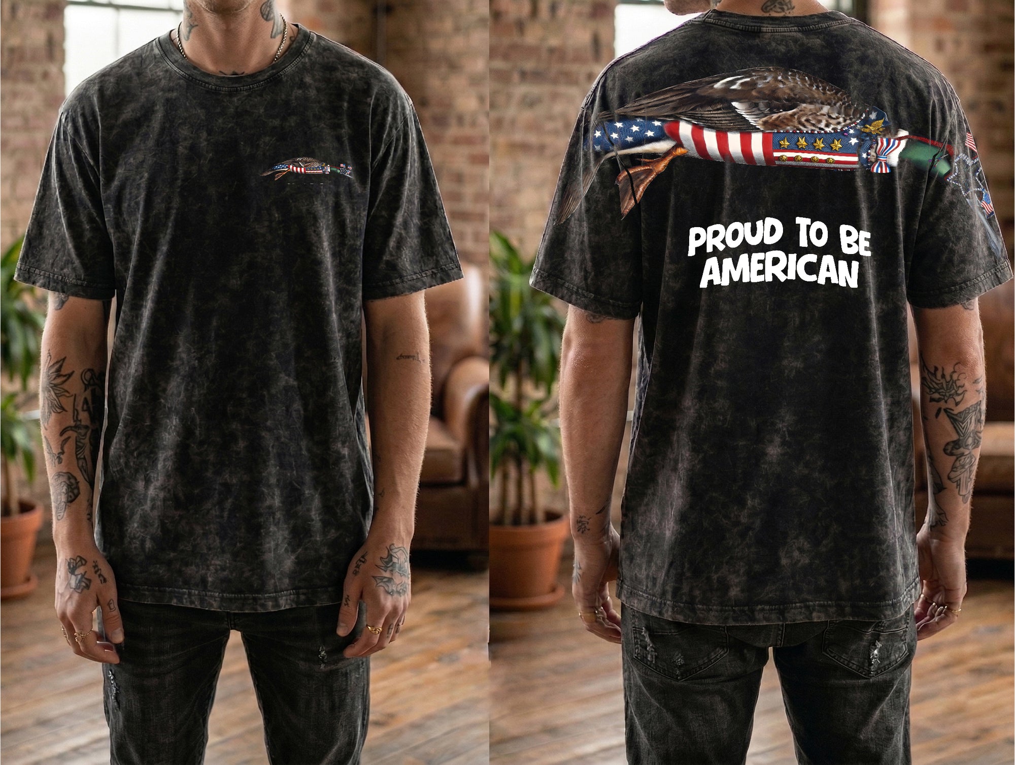 Proud To Be American 4th of July 250th Flag Apparel T-Shirt-Sweatshirt-Hoodie