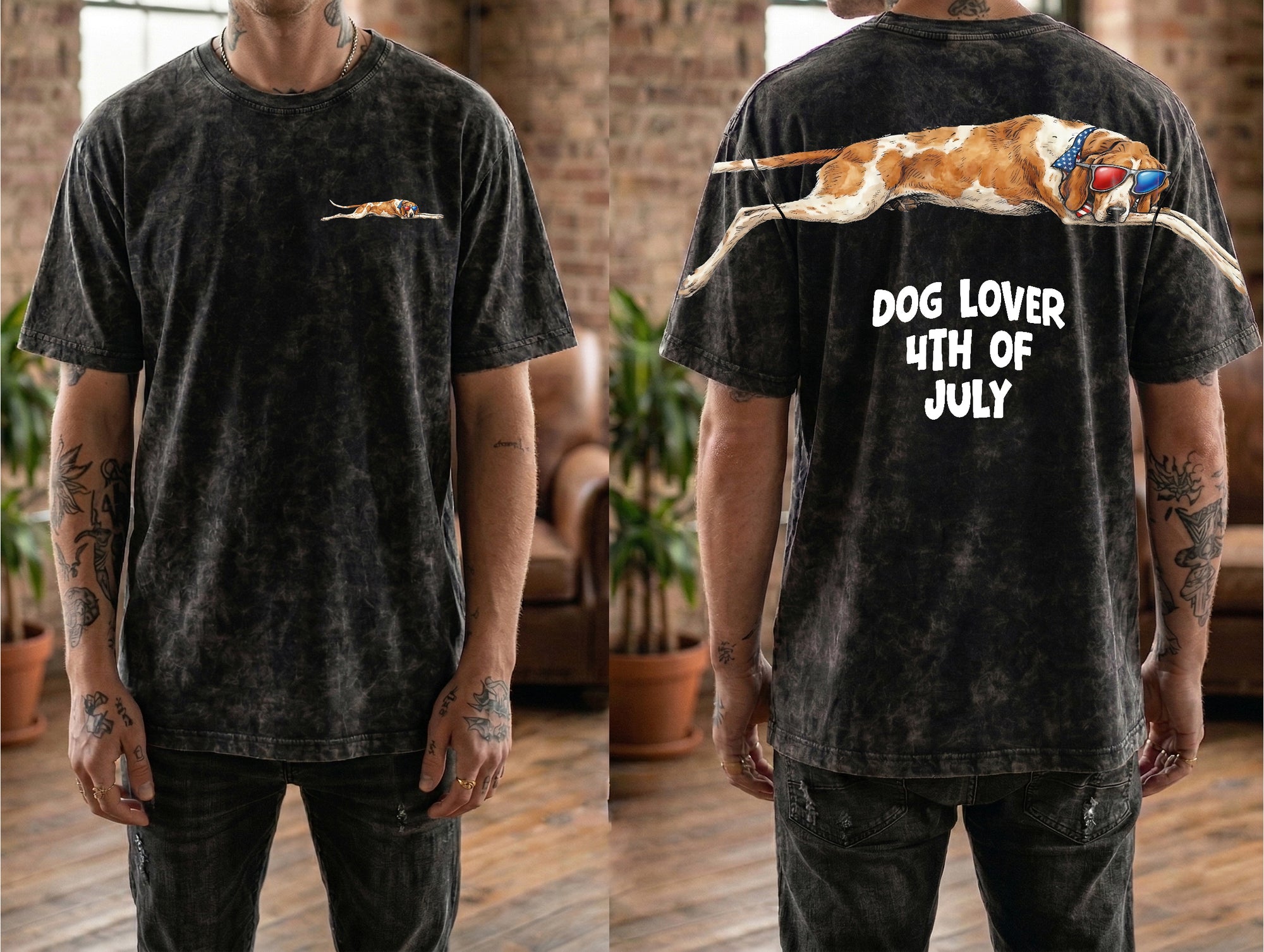 USA Pride Dog Lover Anniversary 4th of July 250th Apparel T-Shirt-Sweatshirt-Hoodie