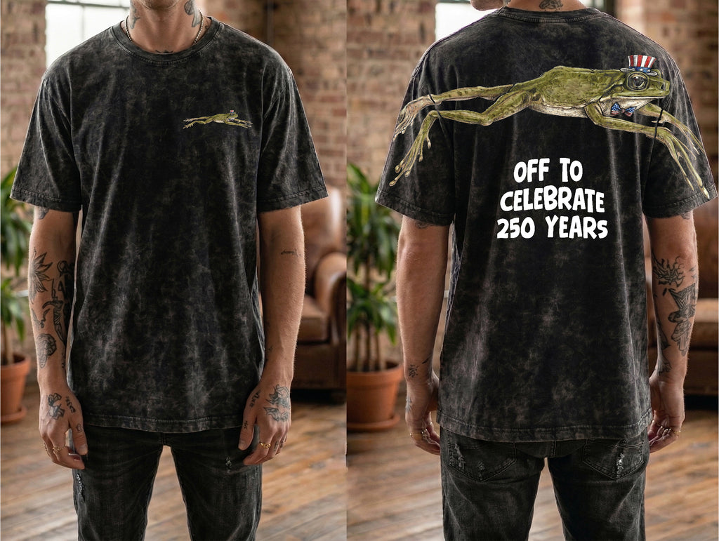 Funny USA Frog Off To Celebrate 250 Years 4th of July Apparel T-Shirt-Sweatshirt-Hoodie
