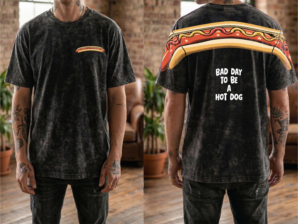 Patriotic Hotdog Bad Day To Be A Hotdog 4th of July Apparel T-Shirt-Sweatshirt-Hoodie