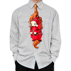 Basic Pet Tie – Red Meme Horse Silk Tie, Novelty Animal Tie, Unique Graphic Pattern