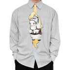 Basic Pet Tie – Gold And Good Meme Horse Silk Tie, Novelty Animal Tie, Unique Graphic Pattern